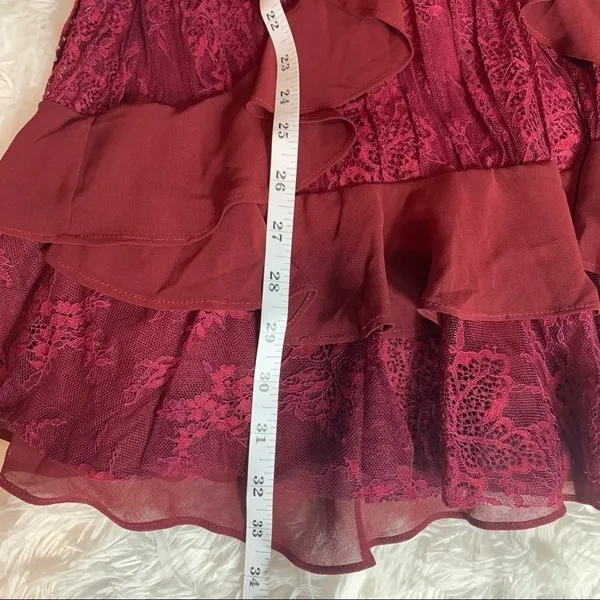For Love and Lemons Daphne Bordeaux dress - Image 6