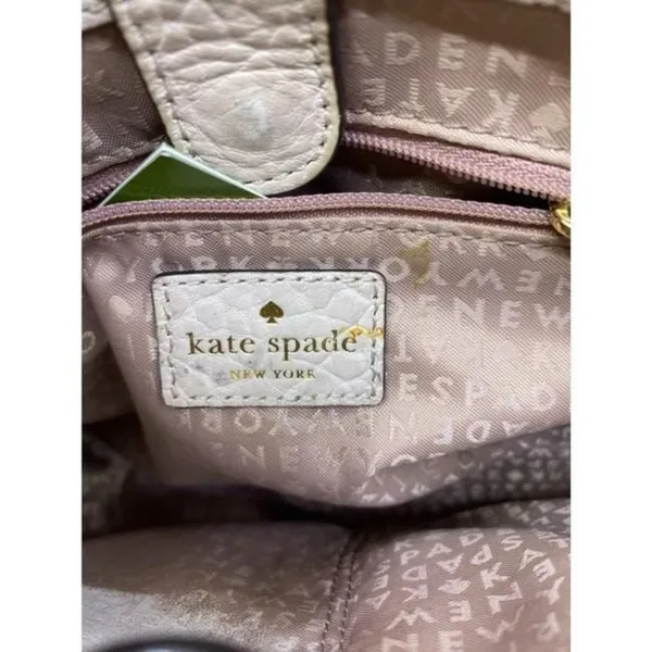 kate spade medium handbag w strap white leather cr - Image 12