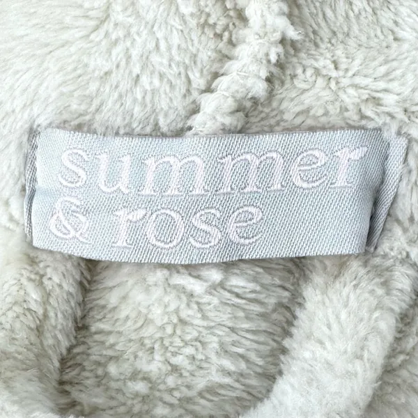 Summer & Rose Plush Knee Length Hooded Robe with Pockets Beige Size L/XL‎ - Image 8