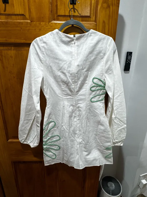 Luna Mini Dress in Ivory - Image 5