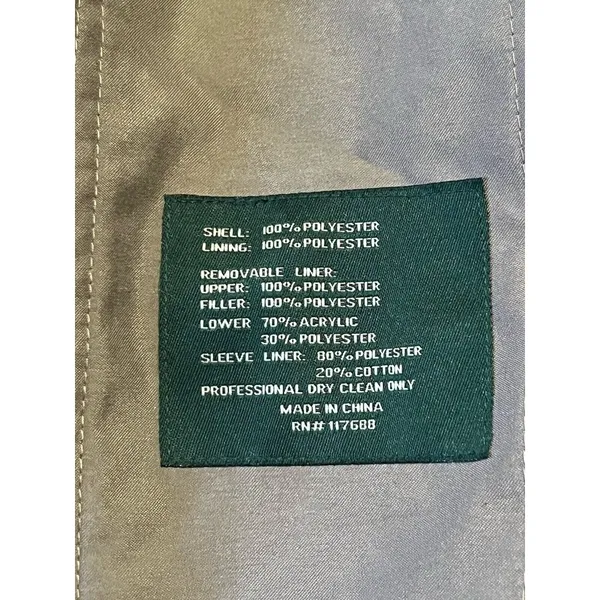 Lauren Ralph Lauren‎ Khaki Classic Belted Trench Coat Overcoat Size 40L City - Image 5