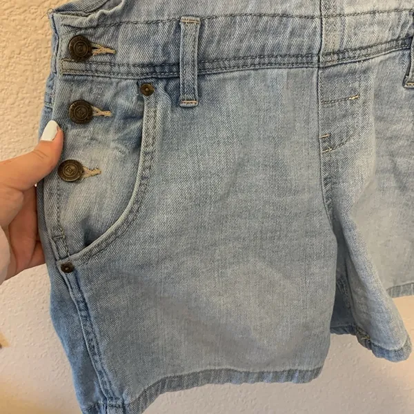 Lei denim short overalls sz S y2k 90s light wash casual western cowgirlcore long - Image 6