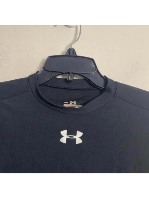 Under Armour Black Long Sleeve All Seasons Workout Compression Top Slim gym - Image 2