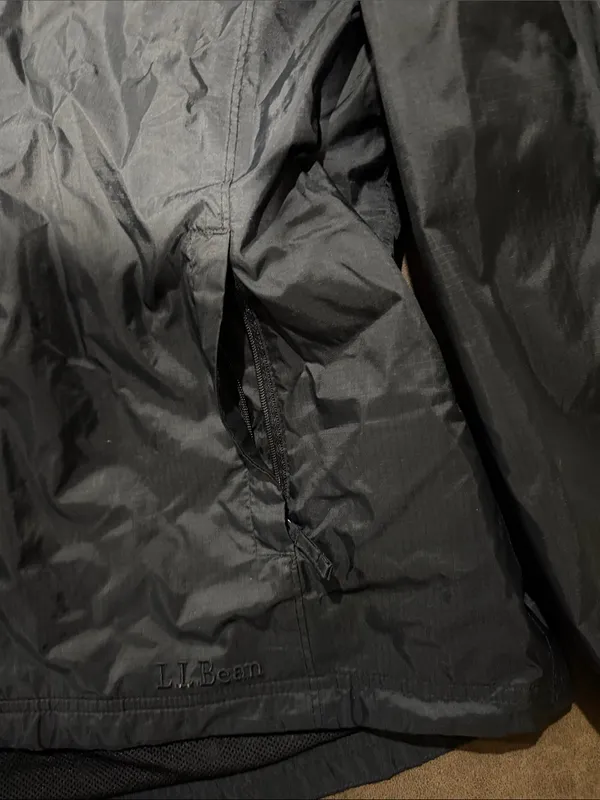 L.L. Bean Black Rain/Windbreaker Jacket - Image 3