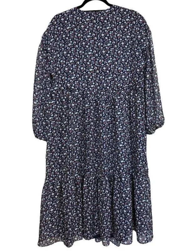 Madewell Tie-Waist Midi Dress in Harvest Vine - Size XL - Image 3