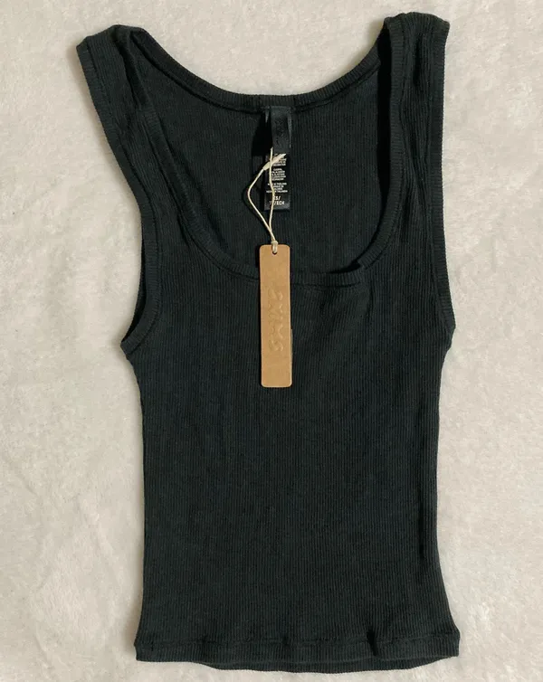 SKIMS Cotton Rib Tank Top XS - Image 2