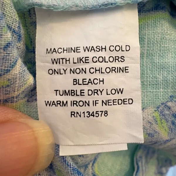 Vineyard Vines Palm Leaf Print Shorts Size Medium Green Blue‎ - Image 5