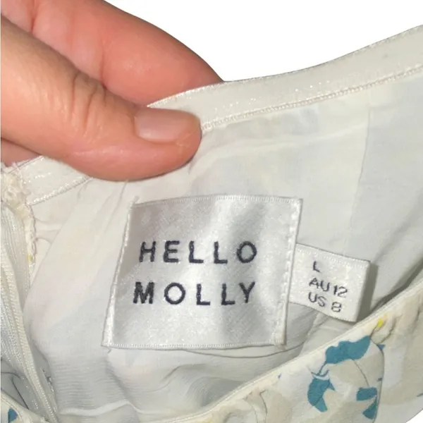 Hello Molly leaf Ruffle milkmaid Mini dress Fairy core romantic Whimsical - Image 8