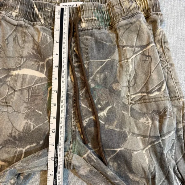 Telepatía Camo Cargo Jogger Pants Size 15/32 Green Brown Y2K Streetwear - Image 5