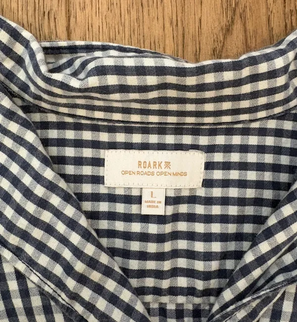 Roark Gingham Bless Up Cropped Button Up Shirt  - Image 3