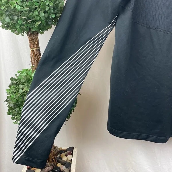 Nike Black Flash Long Sleeve Quarter Zip Dri Fit Running Shirt Top M - Image 6
