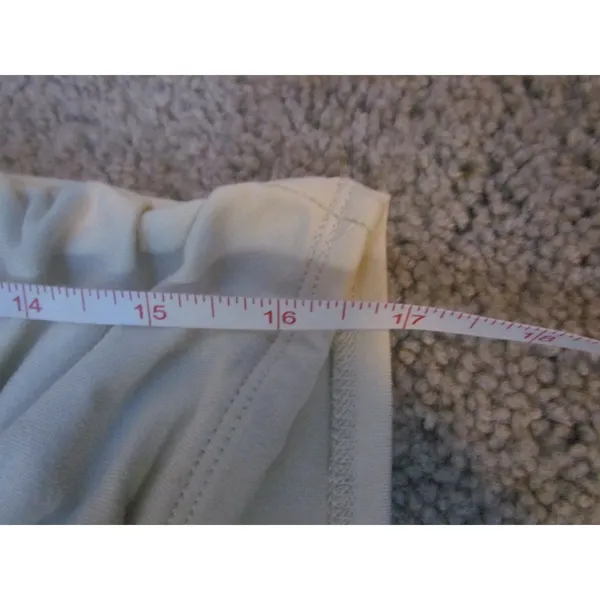 Hollister Ruched Front Long Sleeve‎ Top Medium Cream Square Neck Minimalist - Image 3