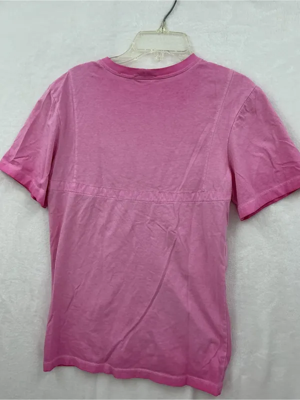 Sandro Pink Short-Sleeve Ruched Front Tee - Image 4