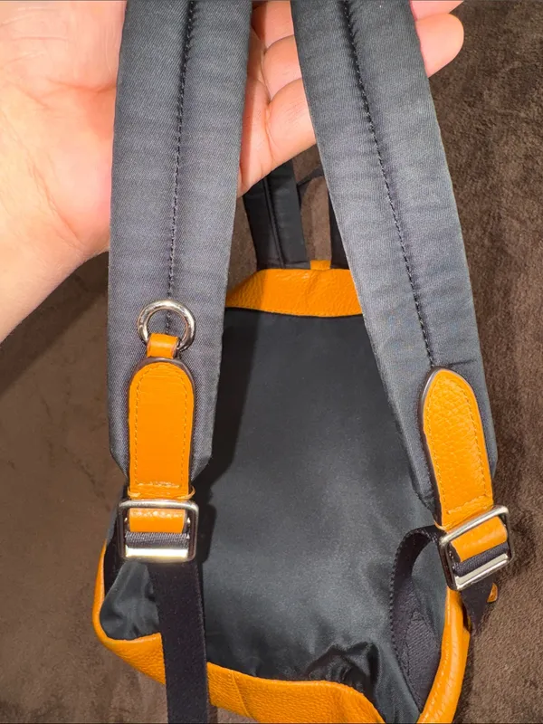 Coach Mini Pebbled Leather Backpack Mustard Yellow / Honey –good Condition - Image 7