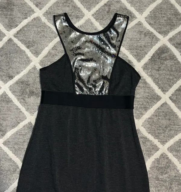 Black Sequin Dress Size L - Image 3