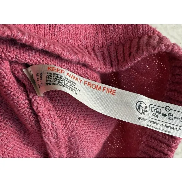 FP Beach Tube Top Womens Large Pink Striped Knit Beach‎ Stretch Casual Vacation - Image 5