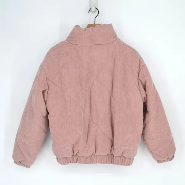 NEW All In Favor Quilted Corduroy Bomber Jacket in Dusty Pink Women's S - Image 2