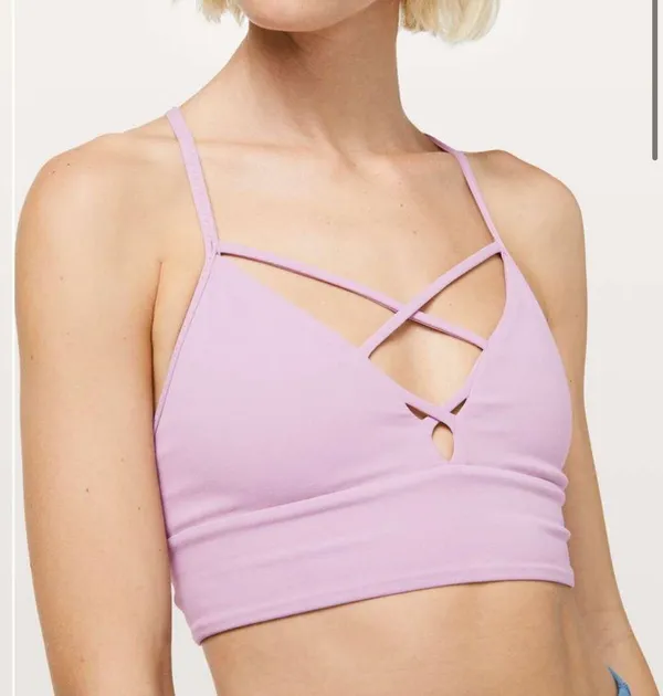Lululemon Expand Your Limits Bra Nulu Minimal Support In Antoinette Sz 2 - Image 5