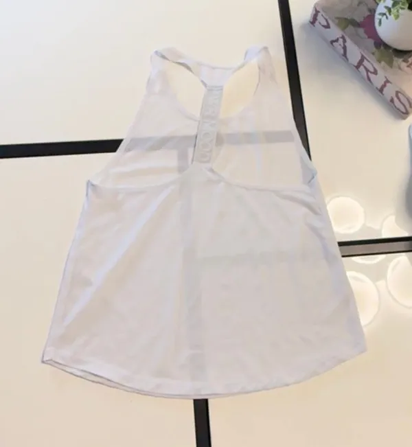 gef france "pwr mood" white racerback active tank top - size xs - Image 2