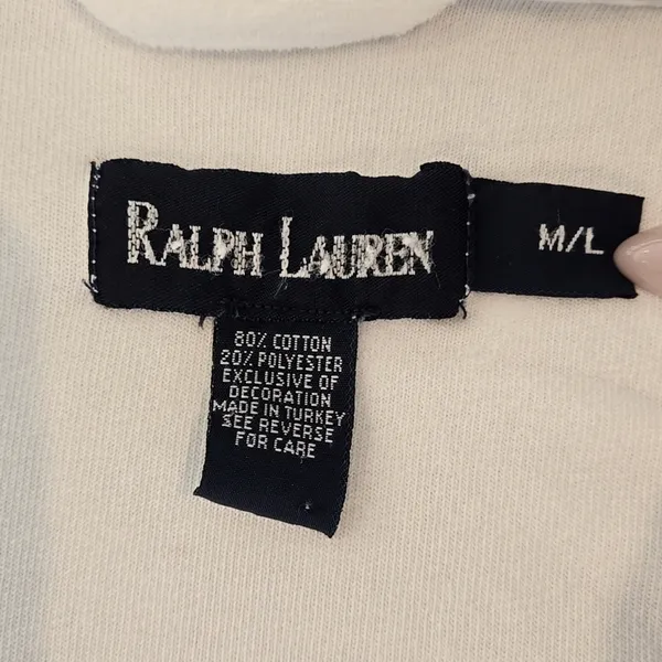 Ralph Lauren White Hooded Robe With Pink Horse Logo - Image 5