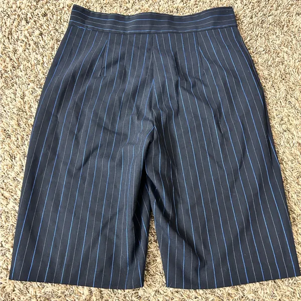 Pinko Navy Blue Pinstripe Bermuda Shorts School Girl Preppy - Image 7