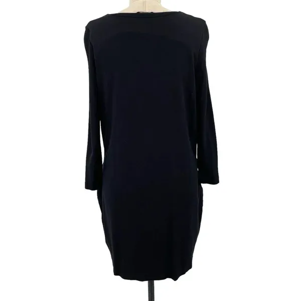 COS Black Tie Front Long Sleeve Paperbag‎ Skirt Dress Size Small - Image 3