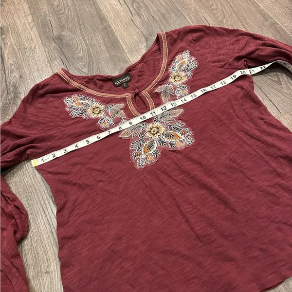 Shyanne Blouse Top Long Sleeve Peasant Boho Western Cowgirl Embroidered Rodeo XL - Image 5