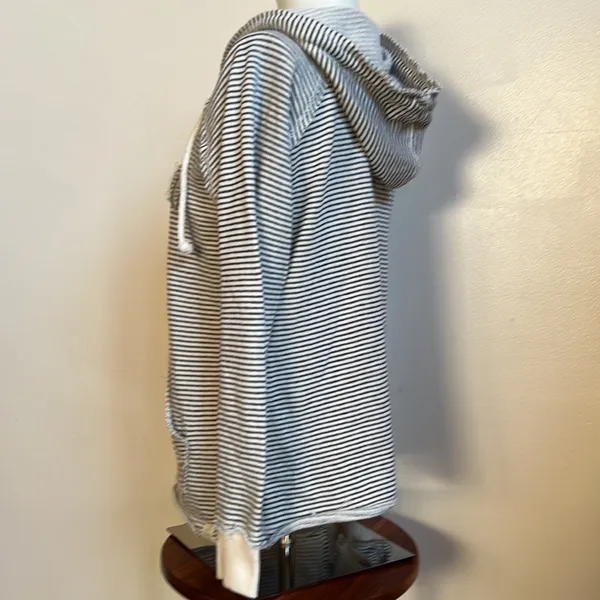 Blue 84 hoodie with distressed sleeve and hem soft cotton blend hoodie S… - Image 3