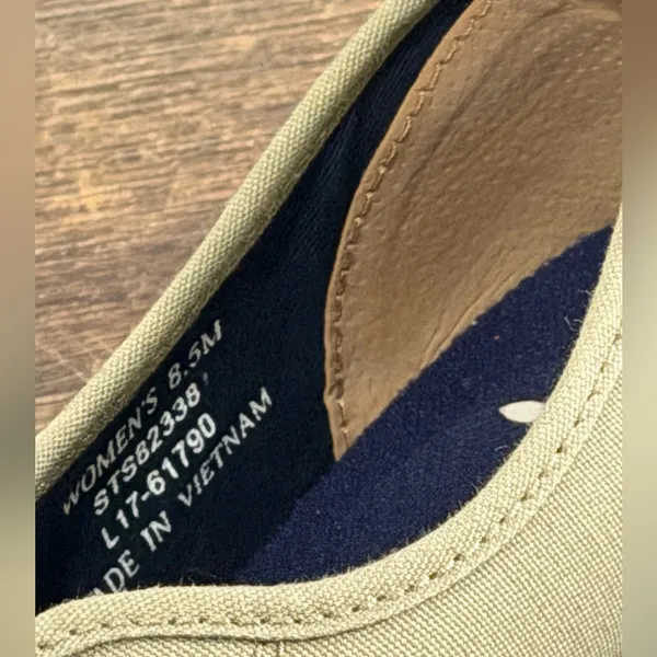 Sperry Olive Slip-On Boat Shoes - Image 3