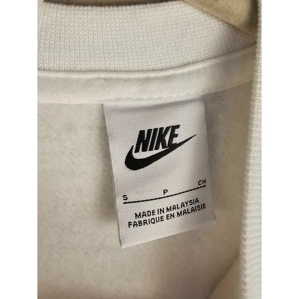 Nike Womens White Iridescent Swoosh Sportswear Icon Clash Cropped Sweatshirt Sm - Image 5