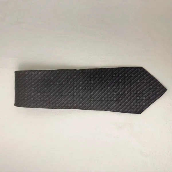 Arrow Men’s Tie Imported Silk Vintage Grey Geometric - Image 5