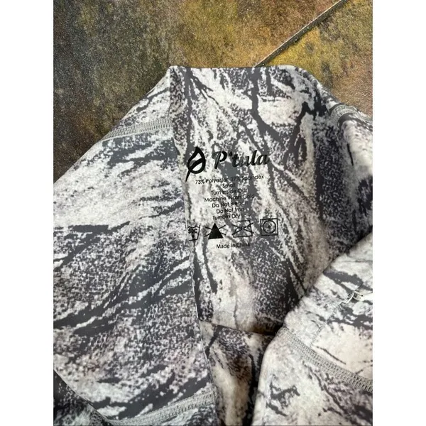 P'tula Chandre Birch Marble Forest Camo Print Leggings Small - Image 8