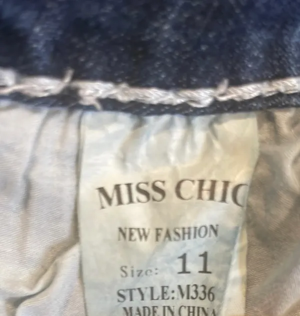 Miss Chic Blue #Embellished # U.S.A. #Capri #Jeans (Style: M336) - Image 5