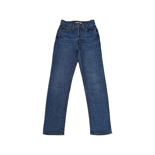Levi's Wedgie Straight Jeans Medium Wash Blue Womens 24 High Rise Baggy Relaxed - Image 2