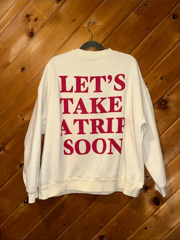PacSun YLLW THE LABEL Let's Take A Trip Soon Crew Neck Sweatshirt - Image 7