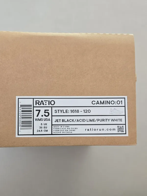 NWT! Ratio Camino:01 Black Knit Running Shoes with White Speckled Size 7 5 (WM) - Image 9