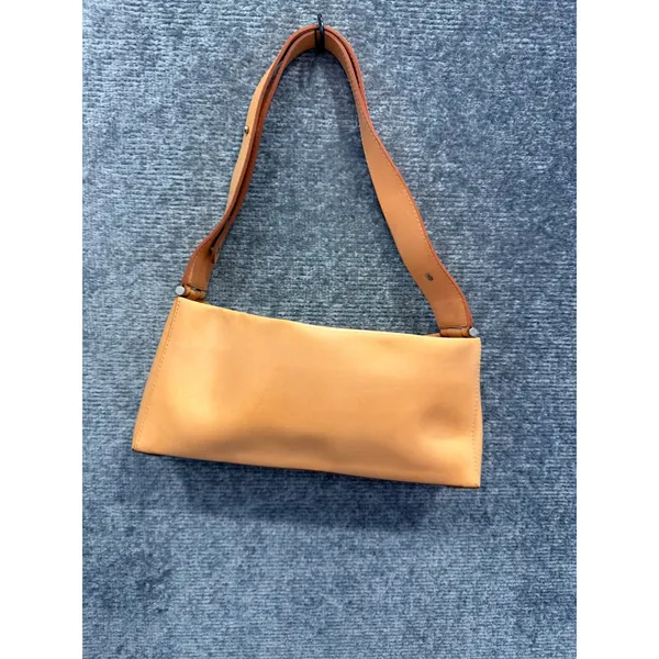Lamarthe Women Shoulder Bag Small Tan Leather Made in Italy Minimalist Baguette - Image 7