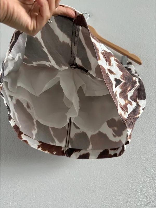 WeWoreWhat cowhide print low rise skort co-ord in multi - Image 2