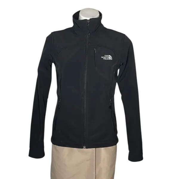 THE NORTH FACE Black Jacket Softshell Apex Barrier Full Zip Womens Size Small - Image 2