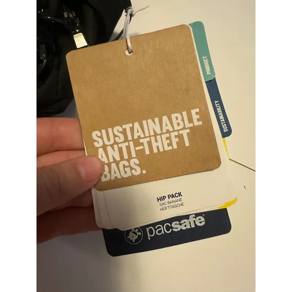 New Pacsafe V Anti-Theft Hip Pack 60141 NEW Tags RFID Travel Size Black - Image 3