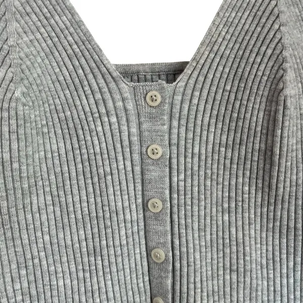 Aerie Gray‎ Button Front Sweater Tank Top Size XL - Image 6