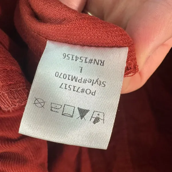 All Row Rust Red Corduroy Utility Jumpsuit Short Sleeve Zip Front PM1070 Large - Image 6