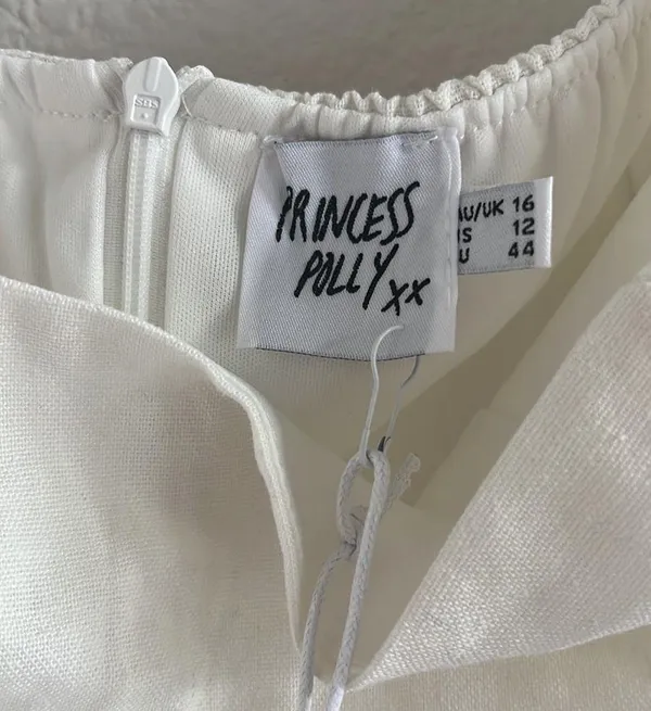 NWT Princess Polly Book of Love Mini Dress White US 12 - Image 2