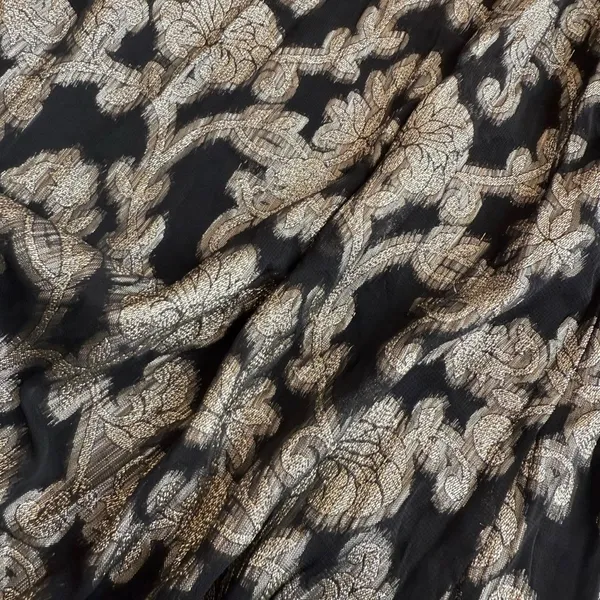 Free People Size S‎ Charlie Bustier Maxi Dress Black Gold Metallic Whimsigoth - Image 6
