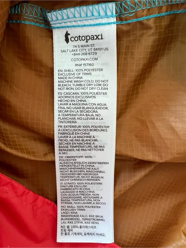 Cotopaxi Teca Half-Zip Windbreaker Blue Orange Size XS - Image 8