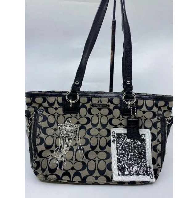 Coach Black Tote Bag Customized W/ embellishments - Image 3