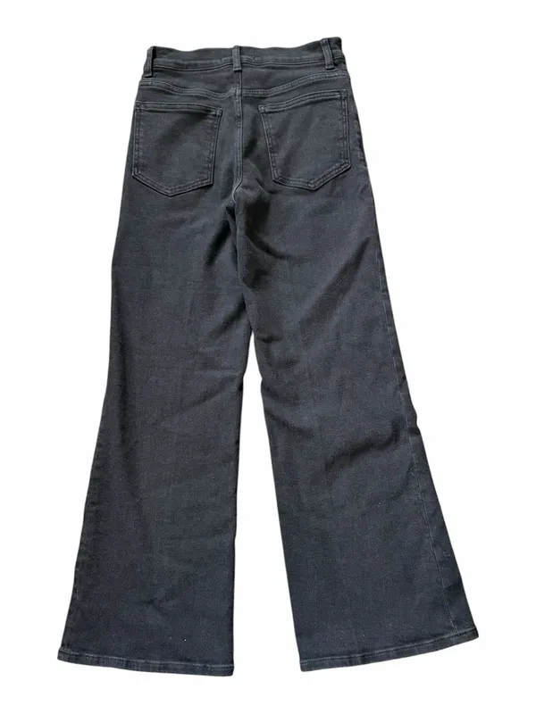 Madewell The Wide Leg Jean in Super Stretch Denim Black Frost Women’s Size 26 - Image 3