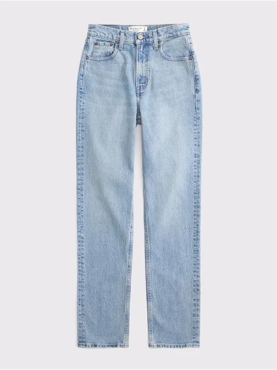 Abercrombie & Fitch Curve Love Ultra High Rise 90s Straight Jean Size 28 (6 Reg) - Image 7