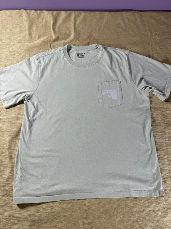 Carhartt 1889 Pocket T Shirt Men’s 2XL Relaxed Fit Green Workwear Graphic - Image 15