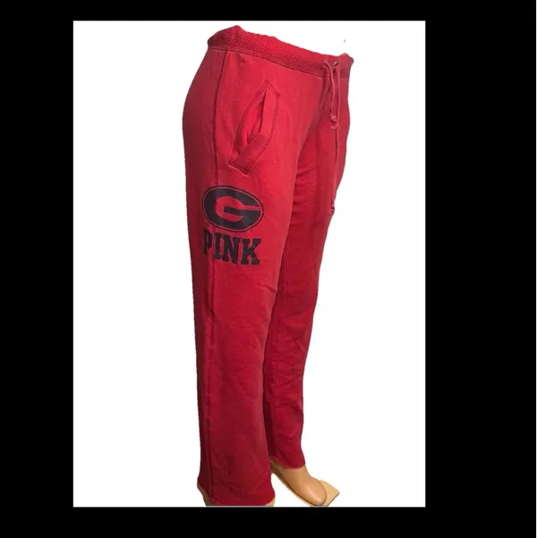 Red vs pink Georgia uga boyfriend sweatpants - Image 2